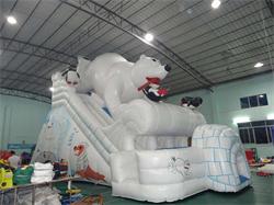 New Design Big Polar Bear Inflatable Slide for Sale