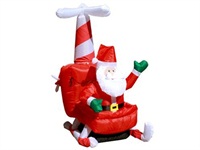 Fantastic Airblown Christmas Inflatable Helicopter Light Decoration